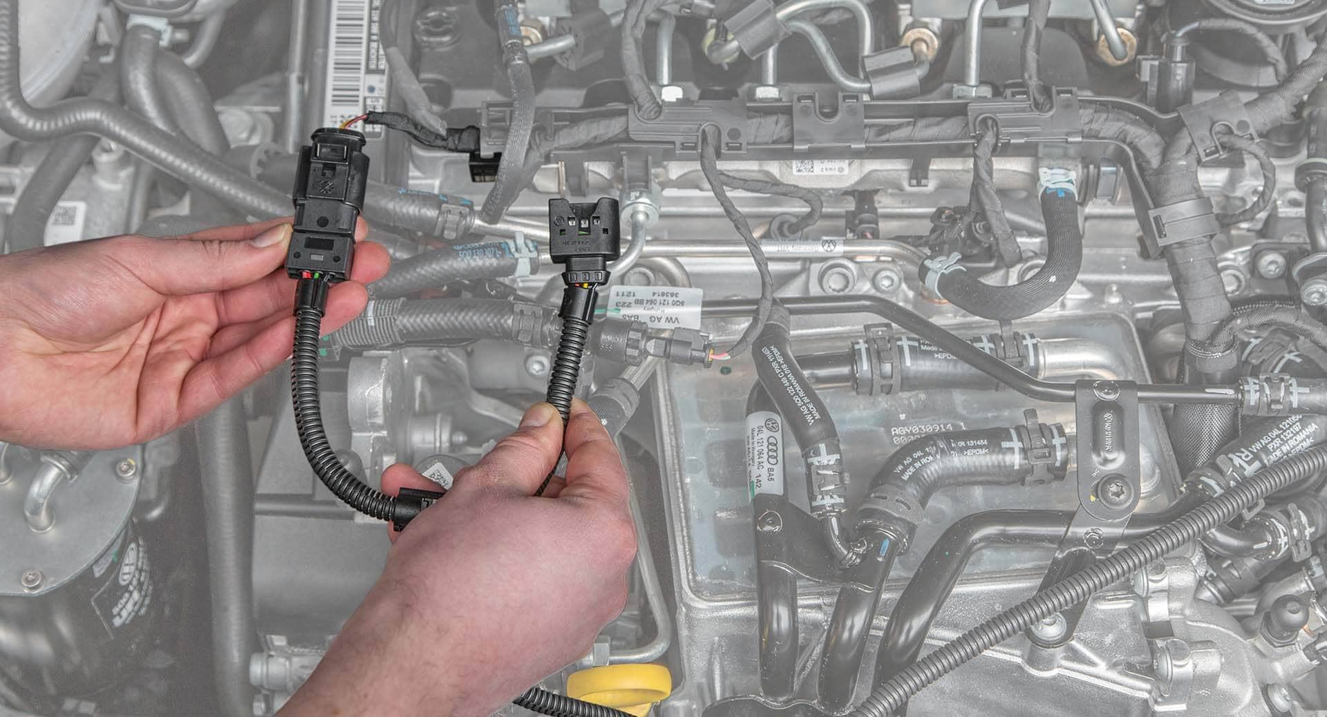 Verbinden des Kabelbaums Verbinden des Kabelbaums